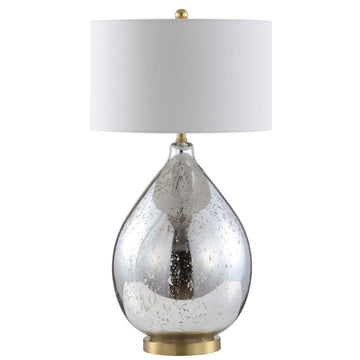 Sasha 30.75" Glass/Metal LED Table Lamp - JONATHAN Y
